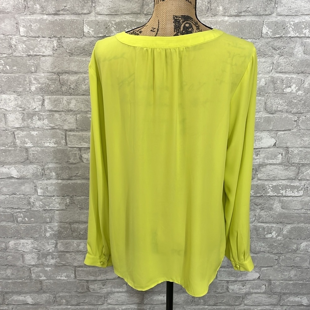 Sioni Bright Yellow Button Down Blouse - image 3